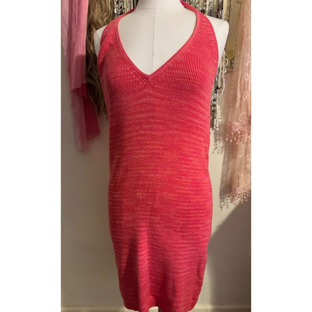 Wild Fable Space-Dye Knit Halter Dress
